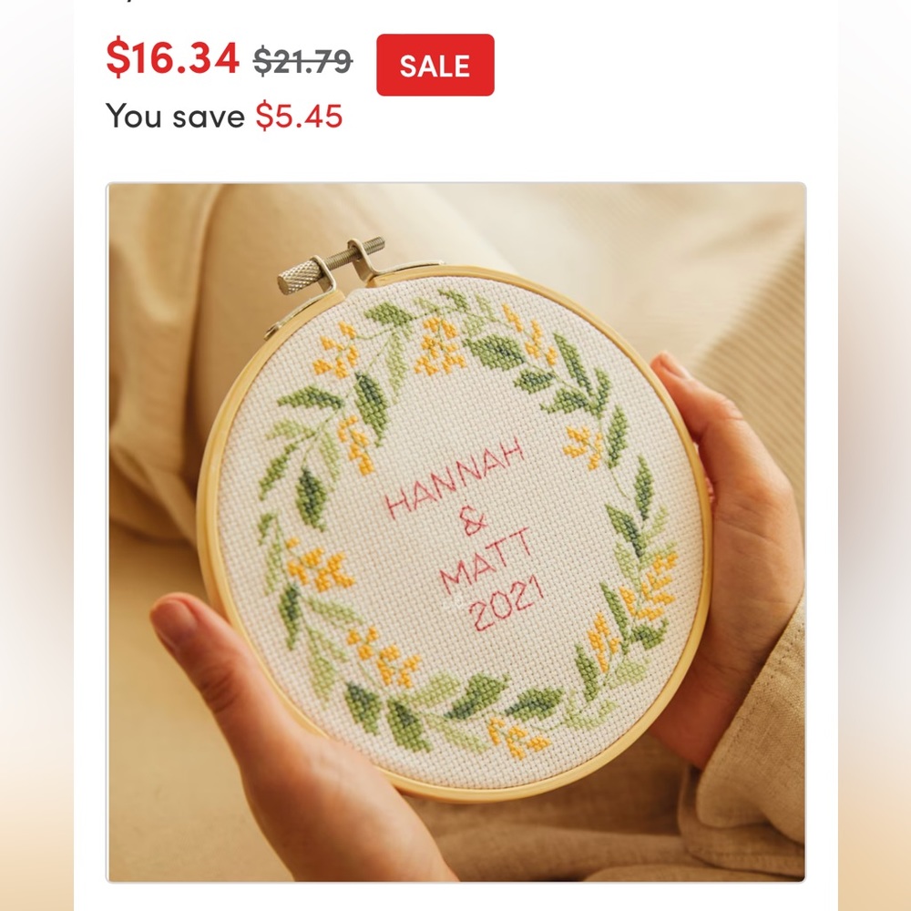 DMC Mindful Making: The Serene Leaves Cross Stitch Duo Kit